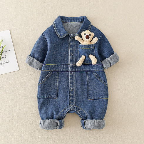 Baby Newborn Denim Jumpsuit