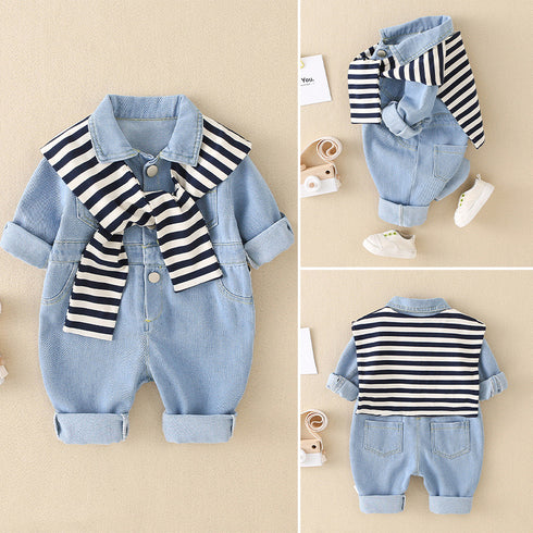 Baby Newborn Denim Jumpsuit