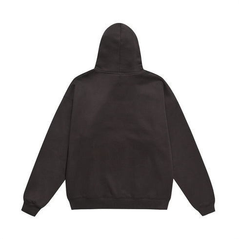 Flocking Embroidery Letters Plus Velvet Thickened Hoodie