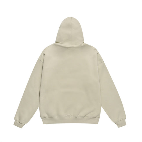 Flocking Embroidery Letters Plus Velvet Thickened Hoodie