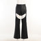 Women's Loose Hollow Straight Black Trousers