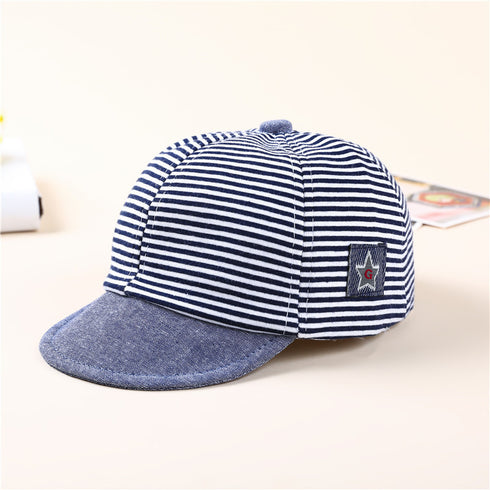 Striped Cotton Baby Cap