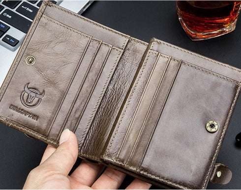 Cowhide men's leather wallet