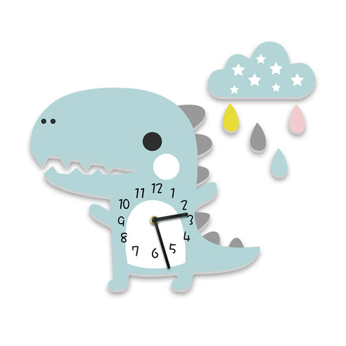 Cartoon dinosaur wall clock