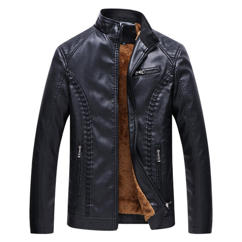 Fleece Warm Leather Jacket