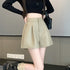 High Waist Brown Wide-leg Leather Pants