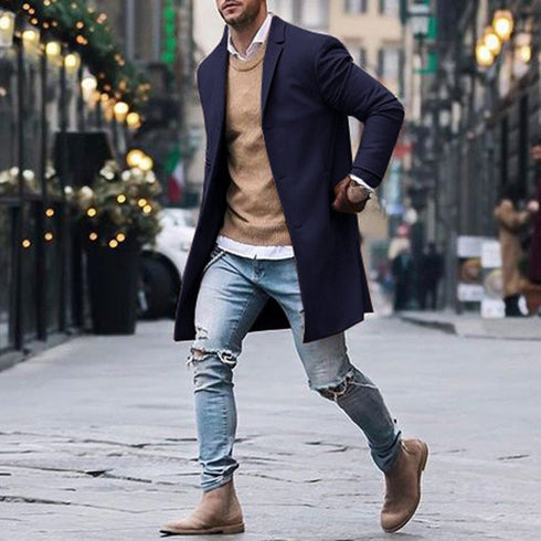 Men's Trench Long Jackets Coats