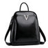 Letter V Leather Backpack