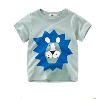 Toddler's Cool Lion Printed T-shirts