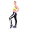 Women's White Side Strip leggings
