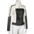 Patchwork Slim Leather Jacket