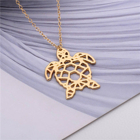 Jewelry Hollow Turtle Necklace
