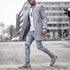 Men's trench long autumn and winter coats