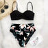 Printed bikini swimsuit set