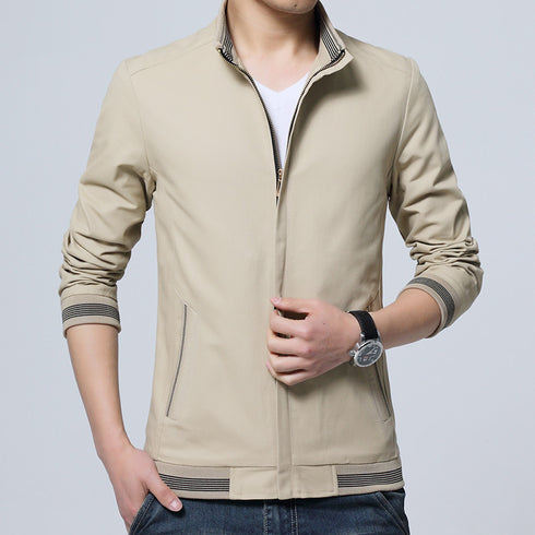 Men Washed Pure Cotton Brand-Clothing Jackets