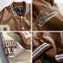 Men's Embroidered Casual Leather Jacket