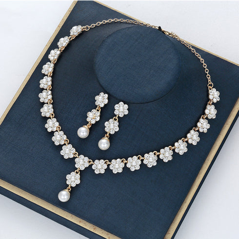 Pearl Flower Jewellery Set