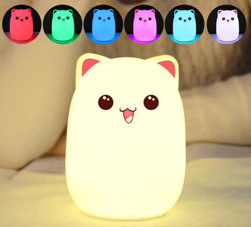 Cartoon silicone clapping lamp