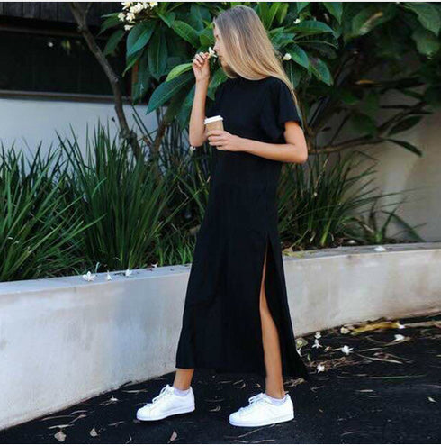 Women's Casual Wear Black Long Dresses