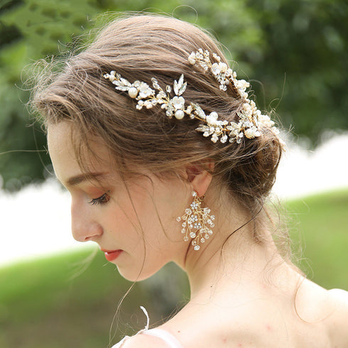 Bridal Pearl Jewellery Hair Clip