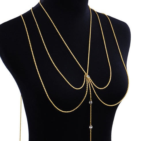 Diamond Fashion Body Chain Jewellery