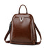 Letter V Leather Backpack
