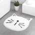 White Black Cartoon bathroom mat