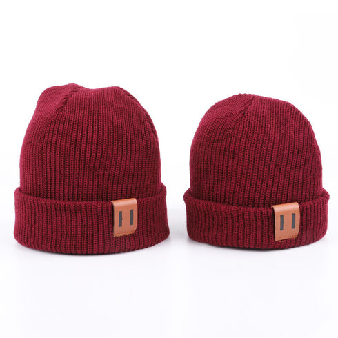 Solid Color Thermal Baby Knitted Cap