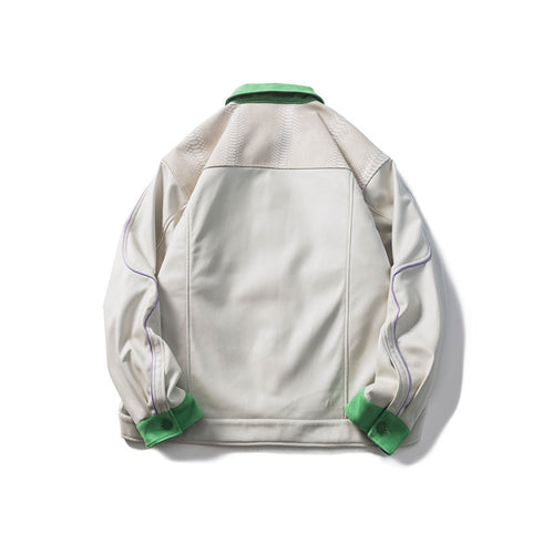 Embroidered Leather Jacket