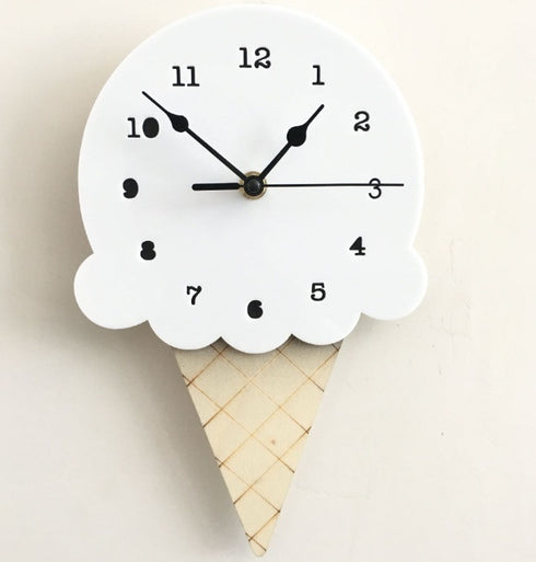 Ice Cream Clock Wall Decoration