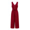 Ladies V-neck Tyra Jumpsuit - Black & Red
