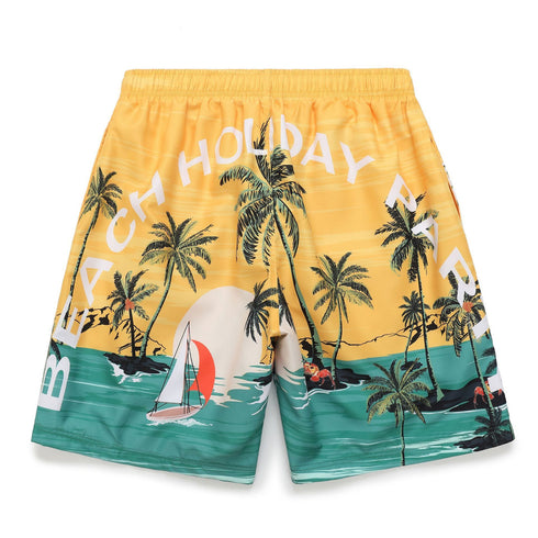 Coconut Pattern Beach Shorts For Men