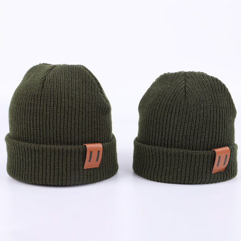 Solid Color Thermal Baby Knitted Cap