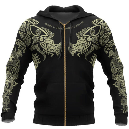 Viking Tattoo Printed Men hoodies