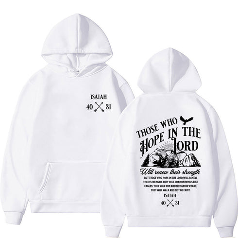 Christian Jesus Letters Print Unisex Hoodies