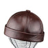 Leather No-brimmed Melon Hat