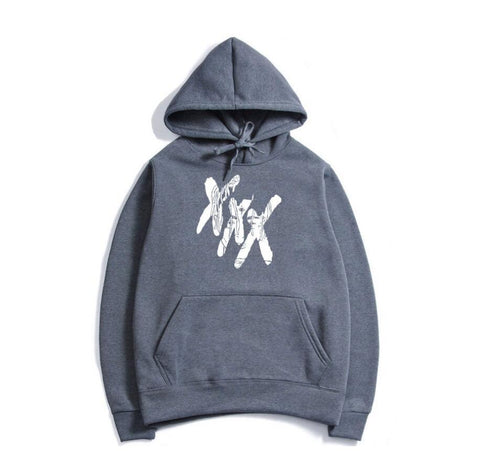 Triple Cross Plush Hooded sweater