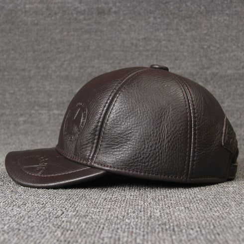 Monochrome cowhide hat
