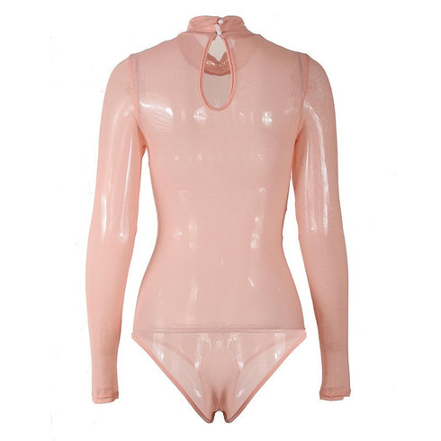 Women's tight-fitting long-sleeved jumpsuit