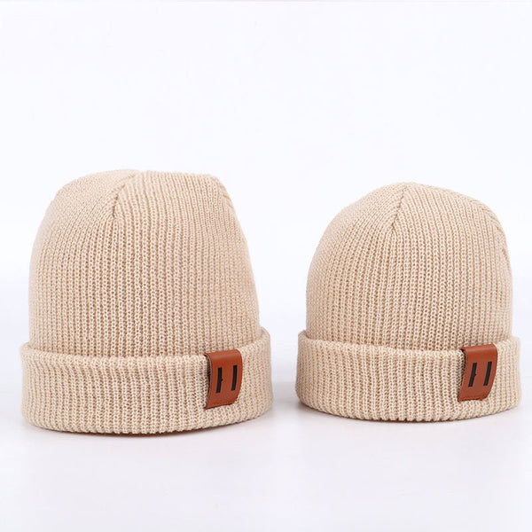 Solid Color Thermal Baby Knitted Cap