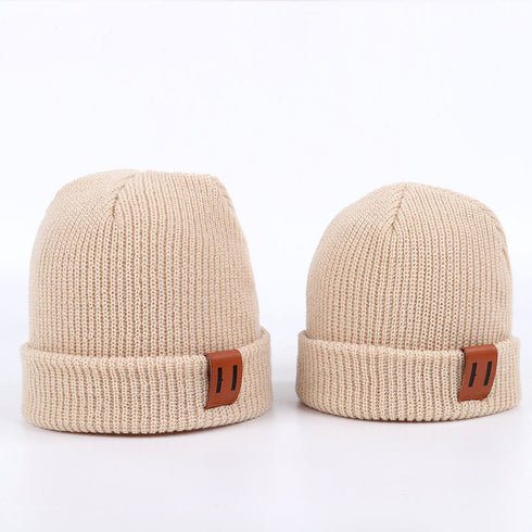 Solid Color Thermal Baby Knitted Cap