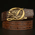 Crocodile Buckle Belt Made of pure Cowhide