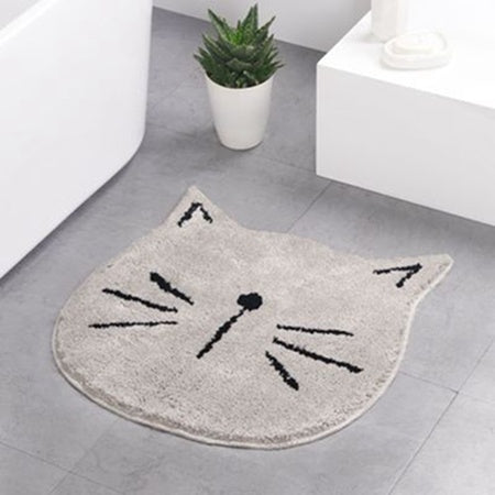 White Black Cartoon bathroom mat