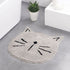 White Black Cartoon bathroom mat