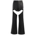 Women's Loose Hollow Straight Black Trousers