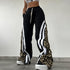 Women's Printed Striped High Waist Trousers