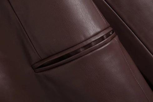 American Style Leather Pants Suit