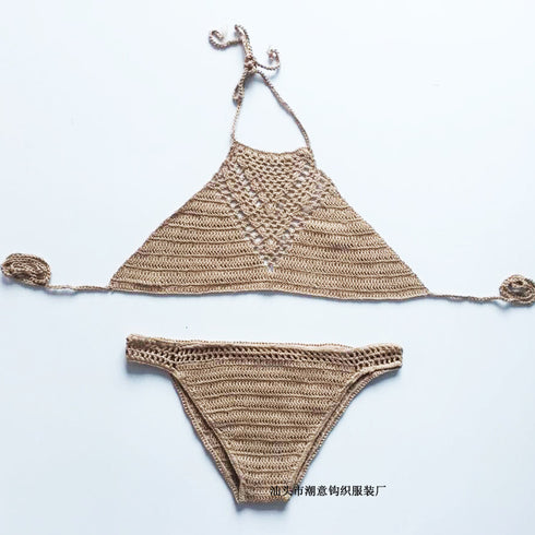 Woven Two-piece Beach Bikinis
