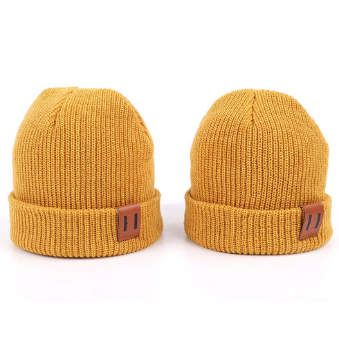 Solid Color Thermal Baby Knitted Cap