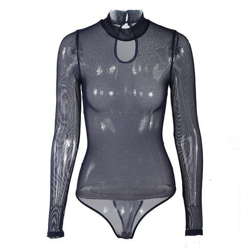 Women's tight-fitting long-sleeved jumpsuit